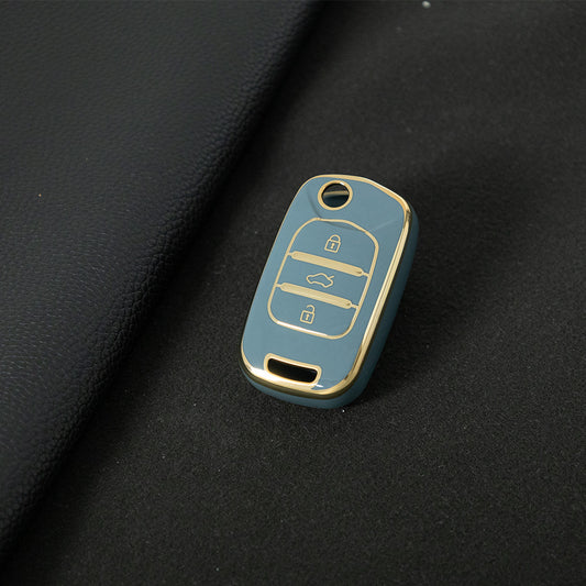 WUA1T1 Granny Grey-Gold Plating Car Key Cover For Wuling S1 Baojun 730 510 560 310 630 310W Car Key Cover Case Bag Protector