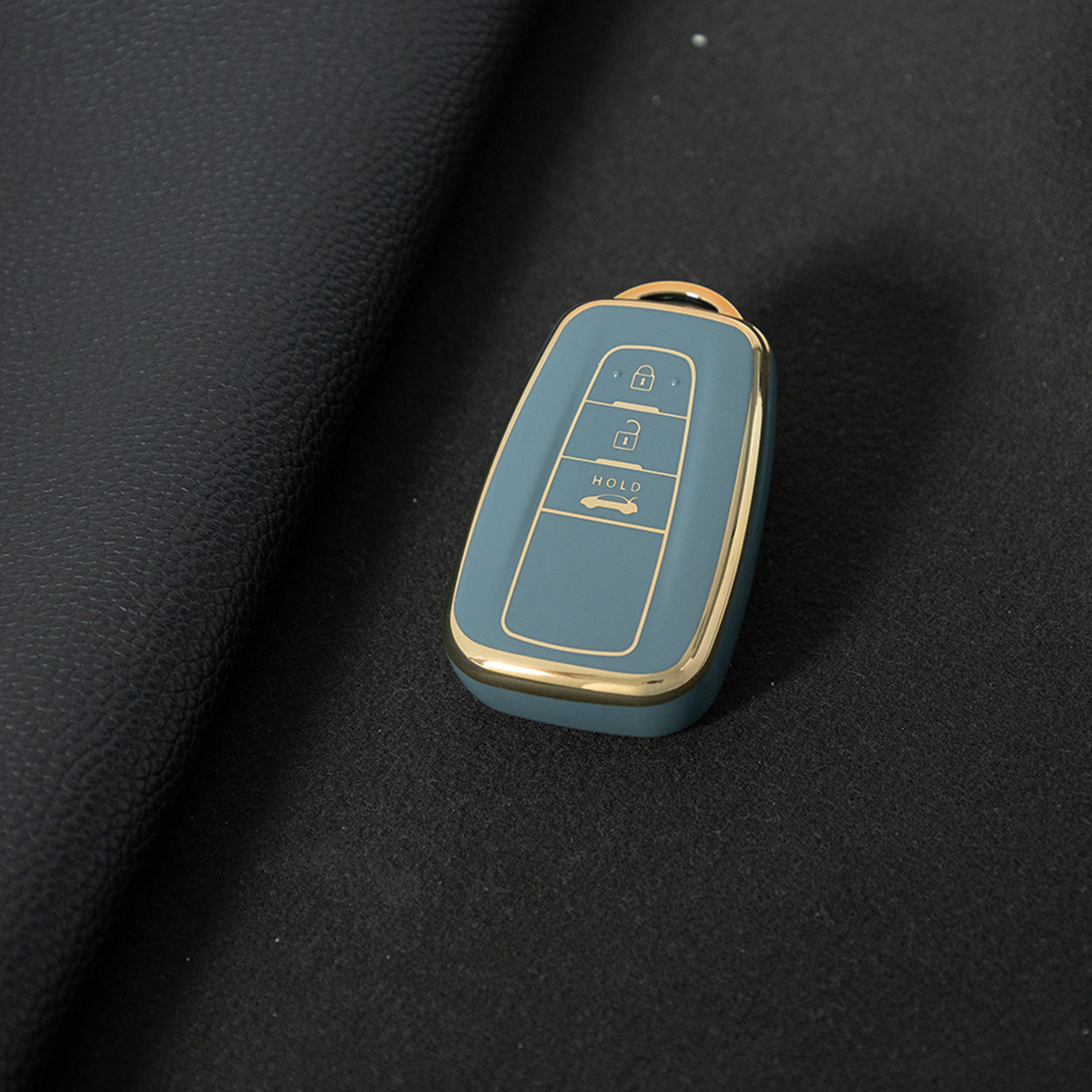 TOB1T1 Granny Grey-Gold Plating Car Key Cover For Toyota Rav4 Corolla CHR Verso Hilux Chaveiro Keyless Bag Car Accessories Key Cover TPU