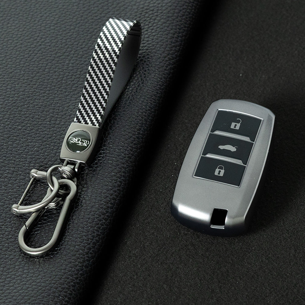 CHA1T1 Black-Metal Gray Plating Car Key Cover Premium Soft TPU Car Key Case Cover Shell for CHANGAN CS15 CS35 CS55 CS75 RAETON CC EADO LUMIN Key Rings Keychain Bag