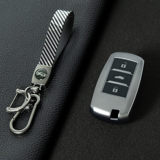 CHA1T1 Black-Metal Gray Plating Car Key Cover Premium Soft TPU Car Key Case Cover Shell for CHANGAN CS15 CS35 CS55 CS75 RAETON CC EADO LUMIN Key Rings Keychain Bag