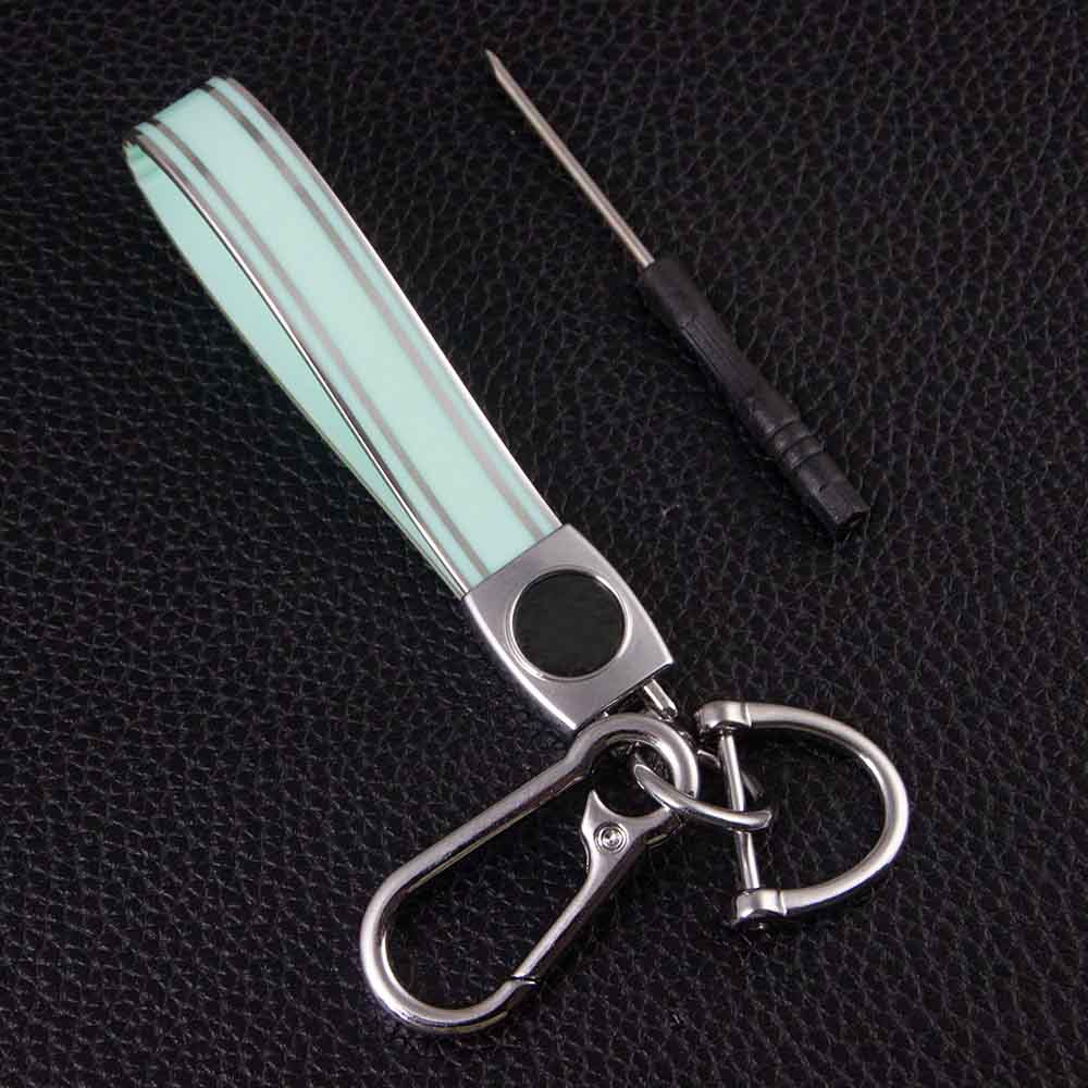 Custom Luxury Premium Keyring TPU Golden Silver  Car Keychain with UV Printing