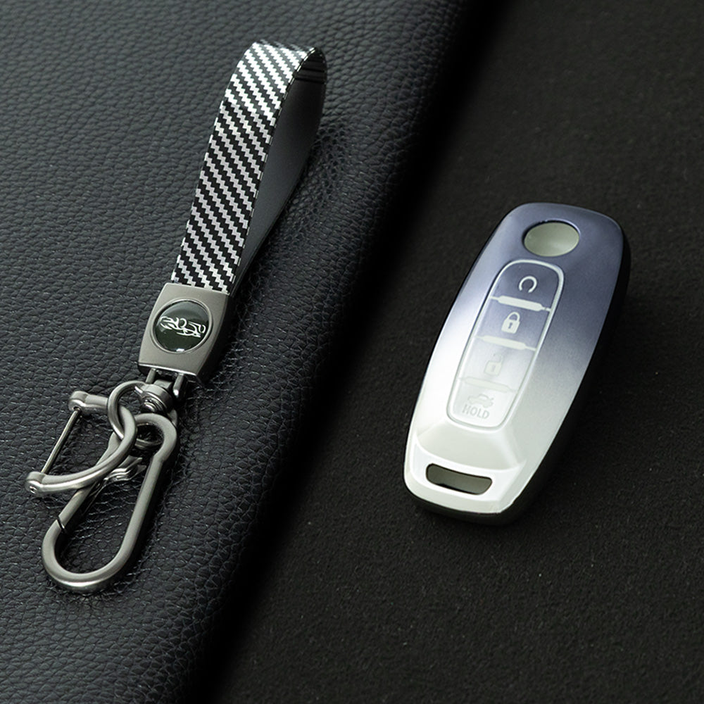 NIA7T1 Gradient Gray TPU Car Key Cover Fob Holder Suitable for Nissan Sylphy Bluebird Teana X-Trail Murano GTR