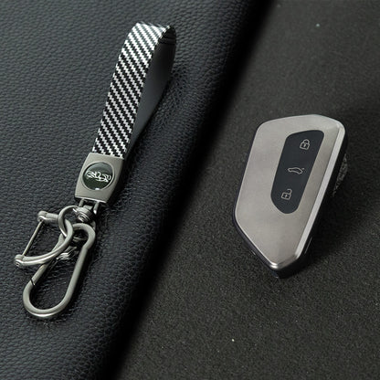 VOC1T1 Black-Metal Gray Plating Car Key Cover For Volkswagen Golf 8 MK8 ID3 ID4 Cupra Skoda Octavia A8 SEAT Leon MK4 Formentor Tarraco