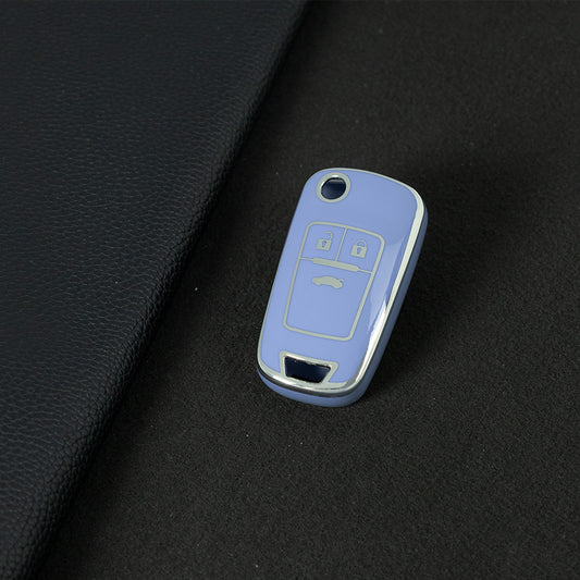 BUE1T1 Light Blue-Silver Plating Car Key Cover For Hot Sale TPU Car Key Case for Chevrolet Cruze AVEO Excelle BUICK XTG Car Key Shell Cover