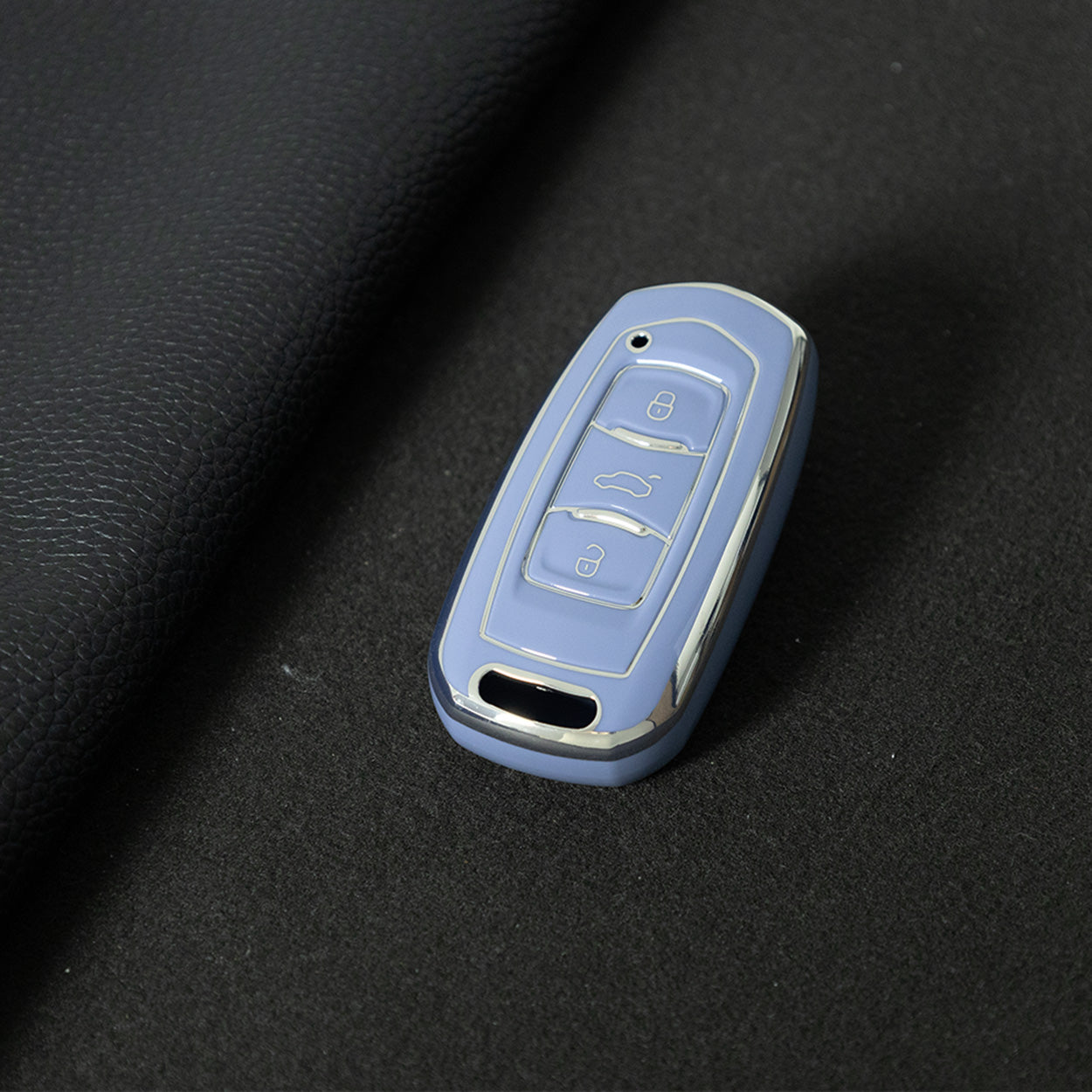GEA1T1 Blue-Silver Plating Car Key Cover For Geely Auto GL New Emgrand GS Car Key Pack S1 Boyue X3 Yuanjing X6 Borui Binrui Buckle Shell keychain