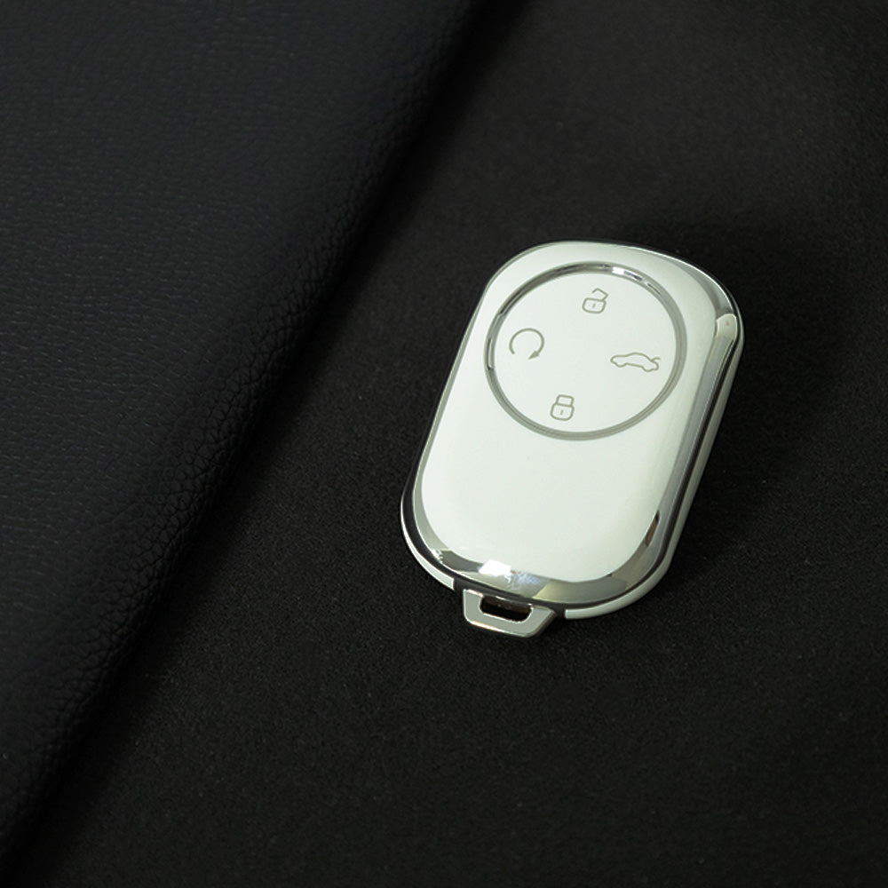CRO1T1 White-Silver Plating Car Key Cover For Chery Fengyun T9 Keycase Fengyun T9 Comfort Edition High End Car Keycase keychain