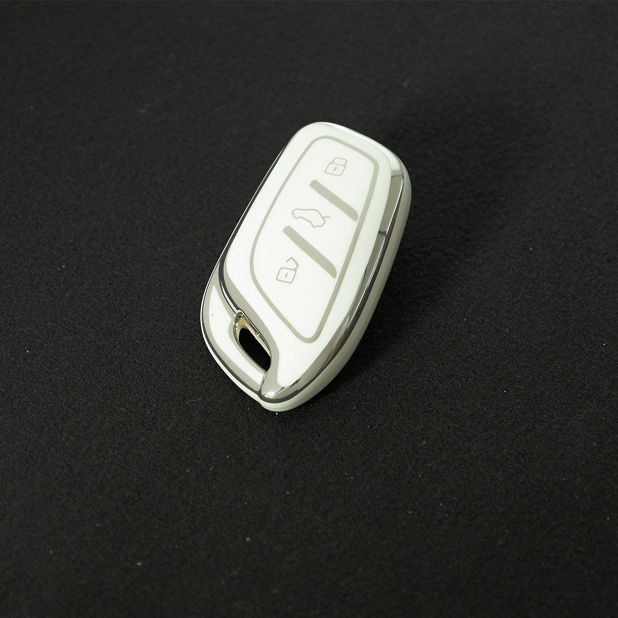 ROB1T1 White-Silver Plating Car Key Cover For Roewe RX5 MG ZS GT GS 350 360 750 W5 Class Accessories Soft TPU Protection Car Case Shell