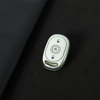 AAB1T1 White-Silver Plating Car Key Cover For Aima Luna Bubble Universal Electric Bicycle Car Key Accessories