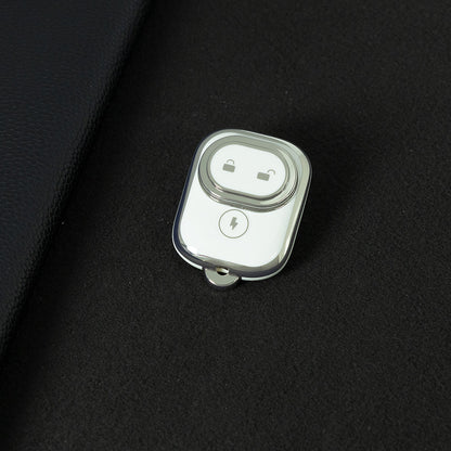 TLD1T1 White-Silver Plating TPU Car Key Cover for TAILG Electric Bike
