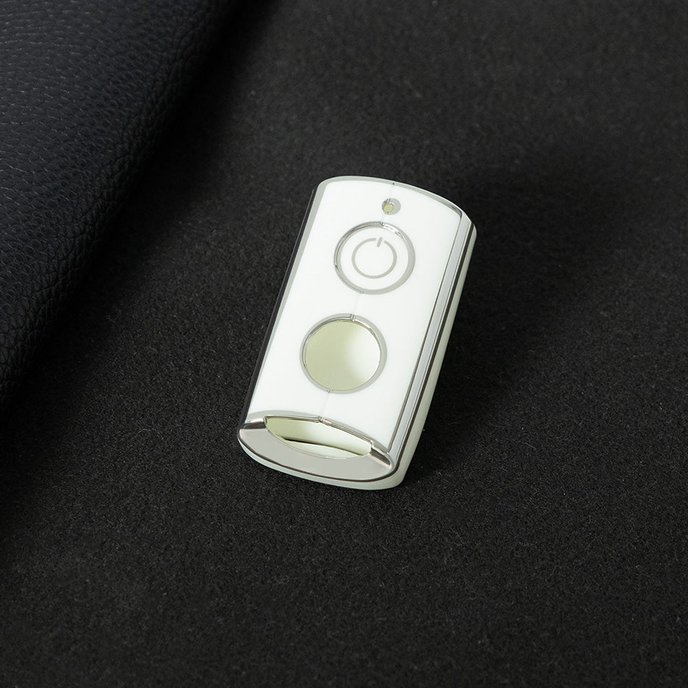 YAA1T1 White-Silver Plating Car Key Cover Remote Key Shell for Y-AMAHA XMAX X-MAX 400 NVX AEROX QBIX 125 155 250 300 400 2015 2016 2017 2018 2019 2020 Key Case Cover