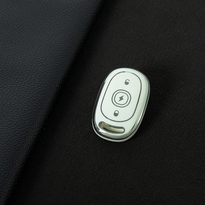 AAB2T1 White-Silver Plating Car Key Cover For Aima Luna Bubble Universal Electric Bicycle Car Key Accessories
