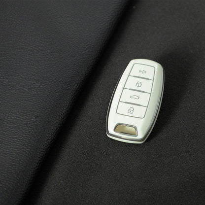 GRA2T1 White-Silver Plating Car Key Cover For TPU Haval Car Key Case H6 Third Generation Harvard M6 Package H2S Buckle F7x Housing F5 H4 H7/H8/H9