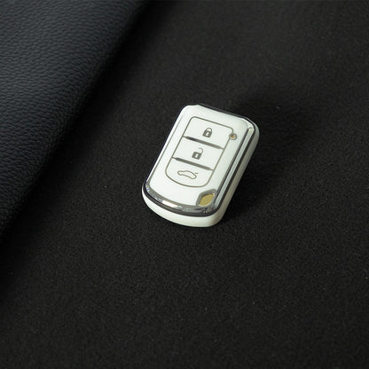 MIG1T1 White-Silver Plating TPU Car Key  Cover for Mitsubishi Kit Mitsubishi Outlander ASX Lansergo Lansergo Lansergo Pajero Yige