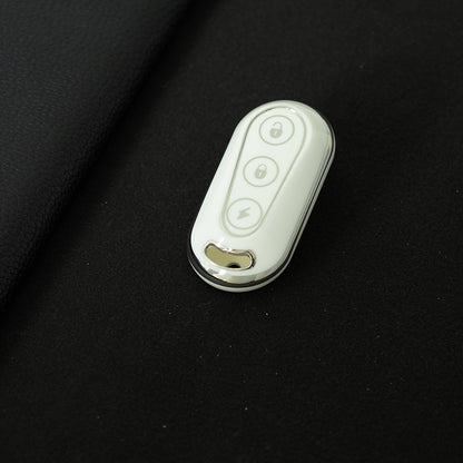 TLC1T1 White-Silver Plating Car Key Cover for TAILG Electric Bike Key Accessories
