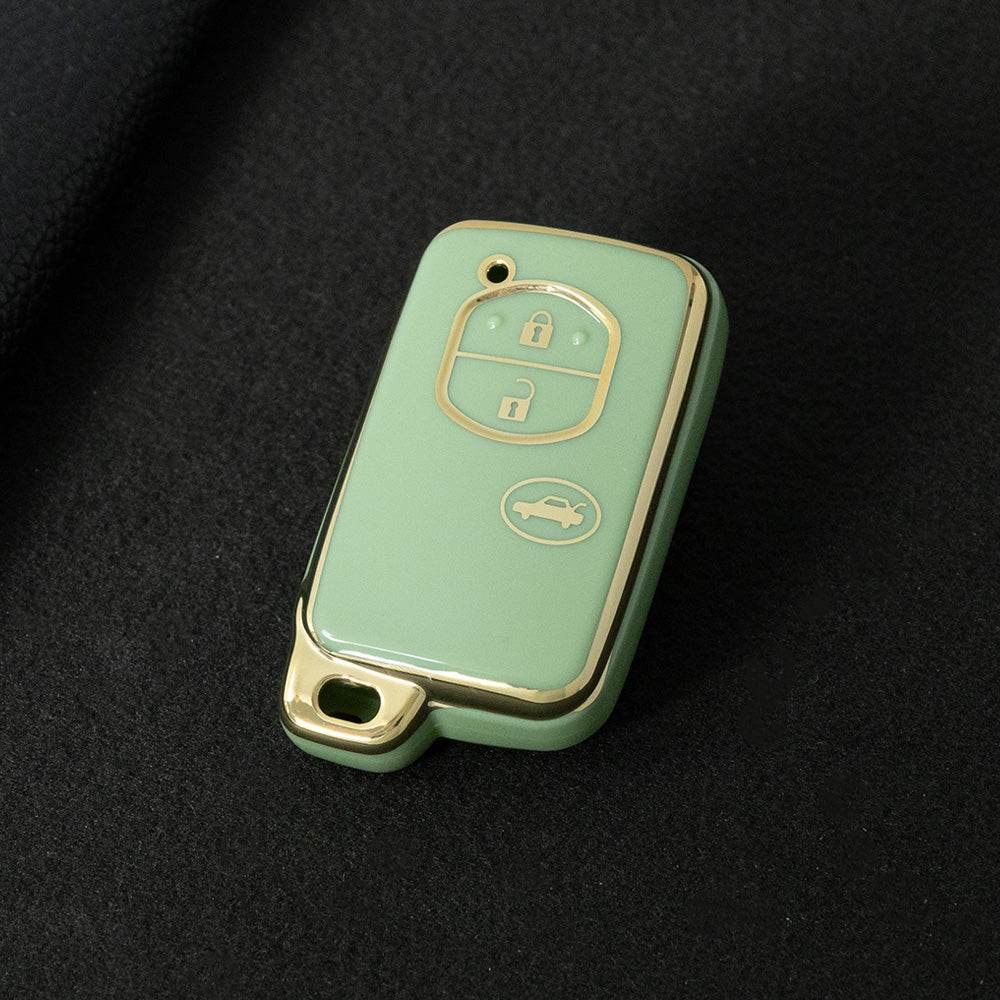 TOG1T1 Green-Gold Plating Car Key Cover for Old Toyota 3 Buttons Crown Land Cruiser Prado Car Key case