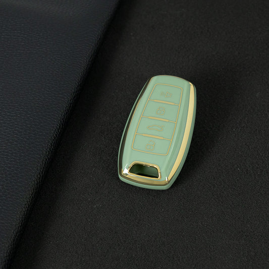 GRA2T1 Green-Gold Plating Car Key Cover For TPU Haval Car Key Case H6 Third Generation Harvard M6 Package H2S Buckle F7x Housing F5 H4 H7/H8/H9