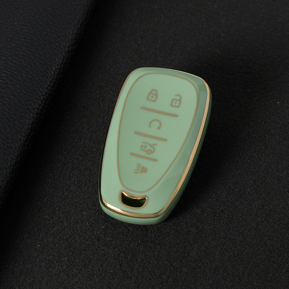 CEA3T1 Green-Gold Plating Car Key Cover for Chevrolet Holden Malibu XL Camaro Pioneer Wear Resisting Smart Auto