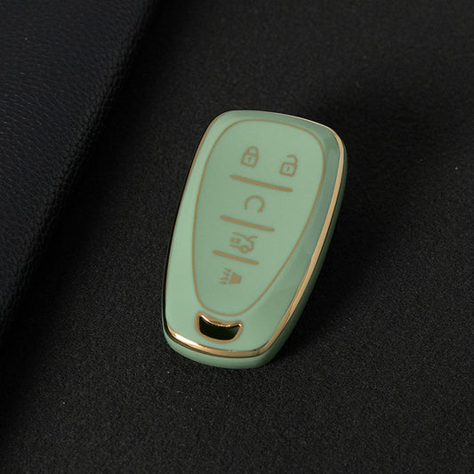 CEA3T1 Green-Gold Plating Car Key Cover for Chevrolet Holden Malibu XL Camaro Pioneer Wear Resisting Smart Auto