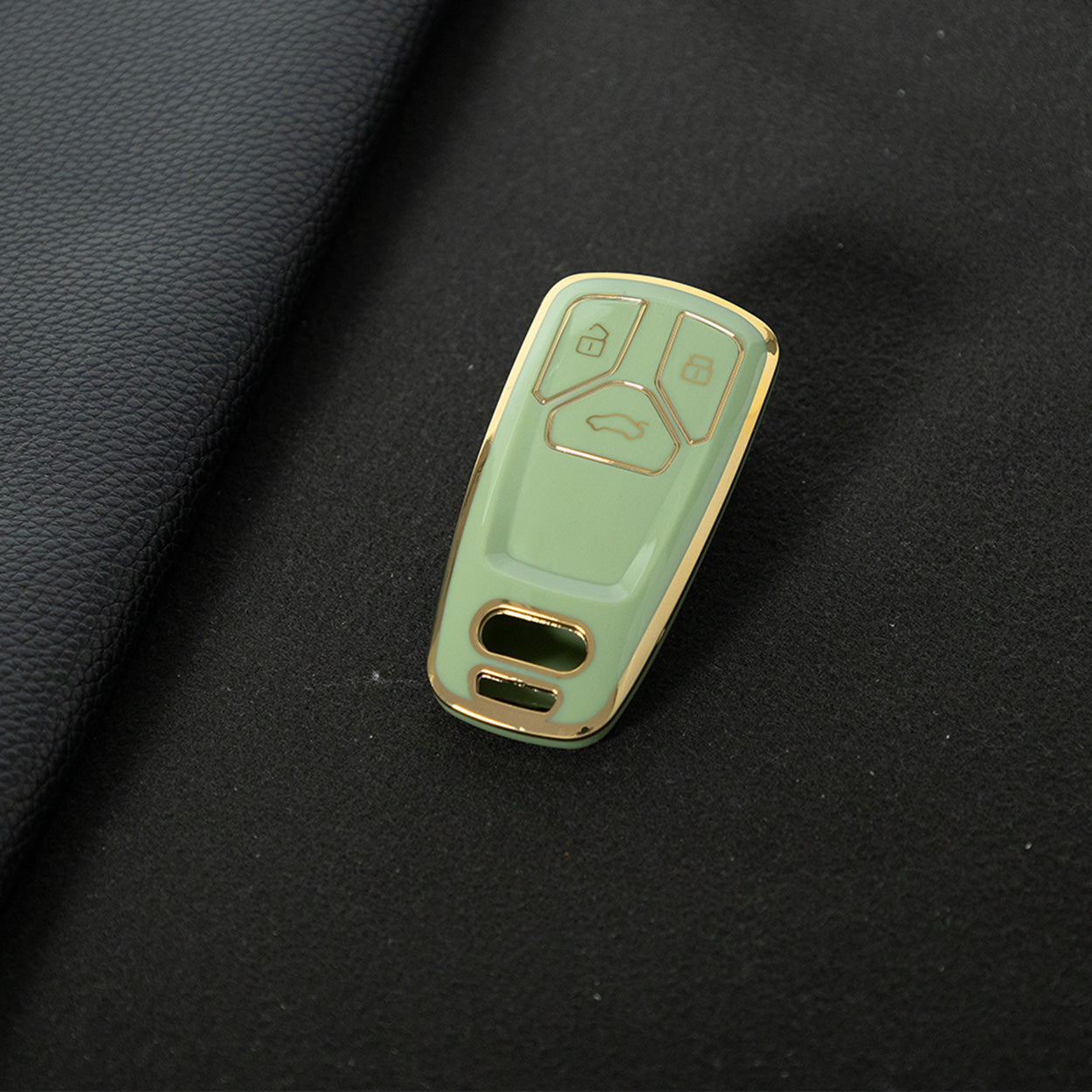 AUA1T1 Green-Gold Plating Car Key Cover For Audi A6 A5 Q7 S4 S5 A4 B9 Q7 A4L 4M 8W Q5 TT TTS RS 8S Coupe 2016 2017 2018 Accessories Fashion TPU Car Key Case Cover