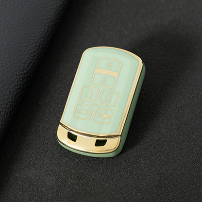 TOL1T1 Green-Gold Plating TPU Car Key Cover Case for Toyota Avalon camry COROLLA RAV4 Grand Highlander
