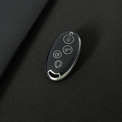 BYB1T1 Black-Silver Plating Car Key Cover TPU for BYD Qin Pro Yuan S7 Song Max Plus High Quality Auto Supplies
