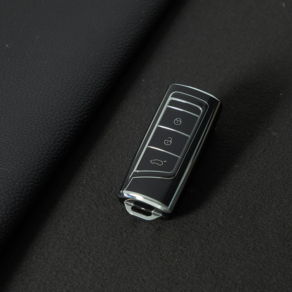TRG1T1 Black-Silver Plating TPU Car Key Cover for Trumpchi GS3 GS4 GA3 GA4 GA8