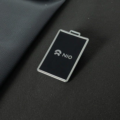 NOB2T1 Black-Silver Plating TPU Car Key Case Cover Compatible with NIO ES6 card key cover, 2025 models ET5T/ES7/EC7/ES8/ET7 card holder NFC