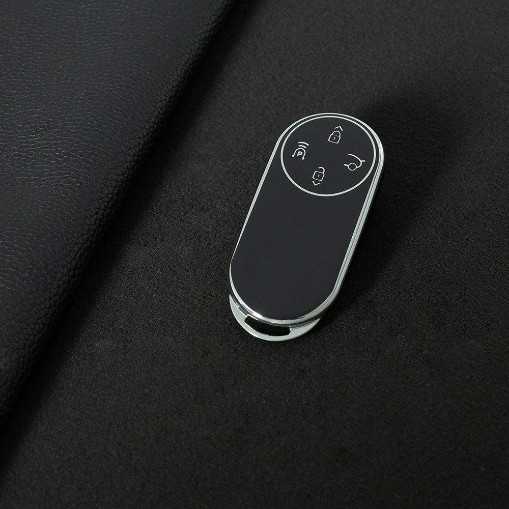 AIA1T1 Black-Silver Plating Suitable for 24 Models of WENJIE M9 Keycases, Huawei M9 Extended Range Pure Electric MAX Version Car Remote Control Key keychain