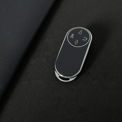 AIA1T1 Black-Silver Plating Suitable for 24 Models of WENJIE M9 Keycases, Huawei M9 Extended Range Pure Electric MAX Version Car Remote Control Key keychain