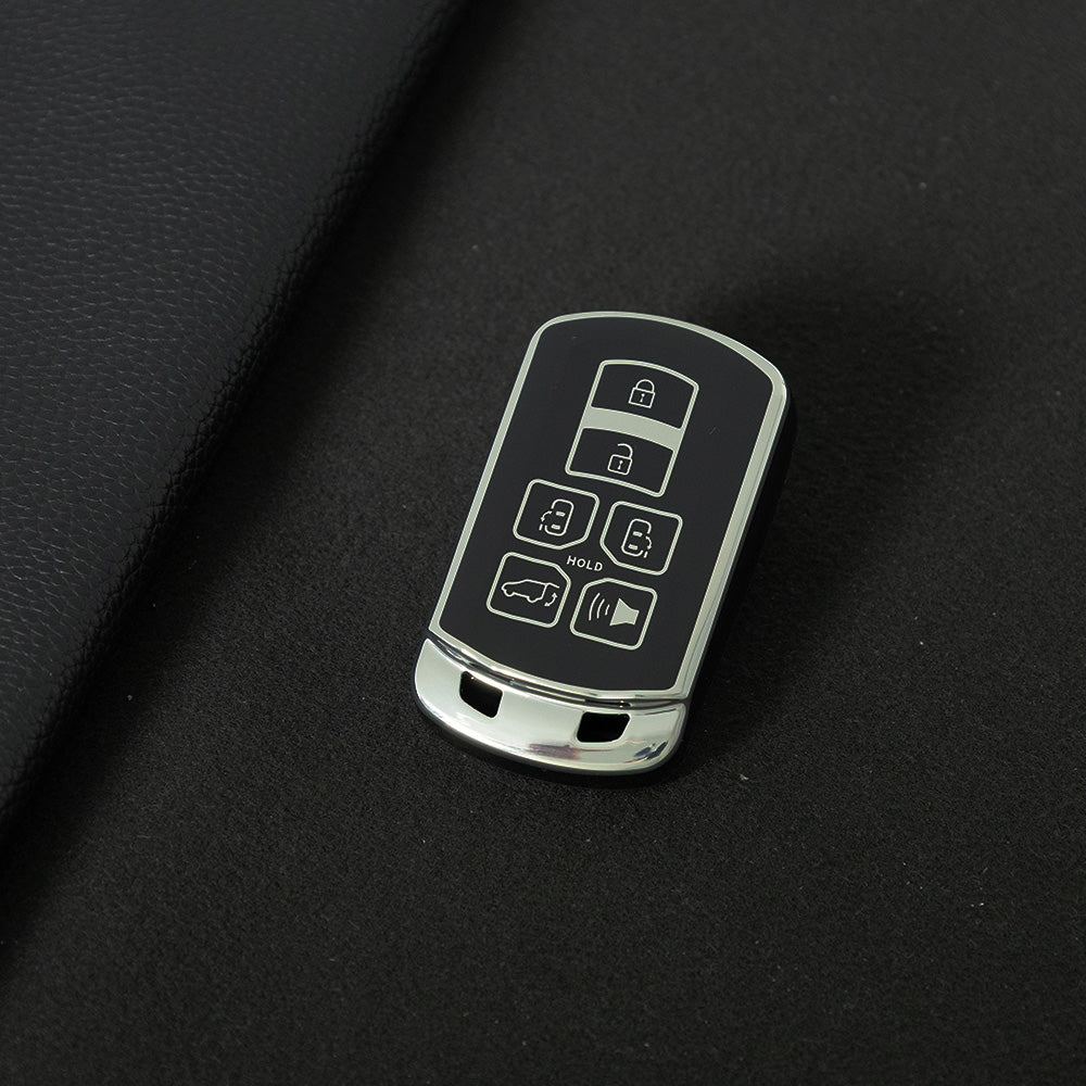 TOL1T1 White-Gold Plating TPU Car Key Cover Case for Toyota Avalon camry COROLLA RAV4 Grand Highlander