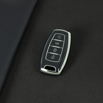 GRA3T1 Black-Silver Plating TPU Car Key Case for Great Wall Haval Hover H1 H4 H6 H7 H8 H9