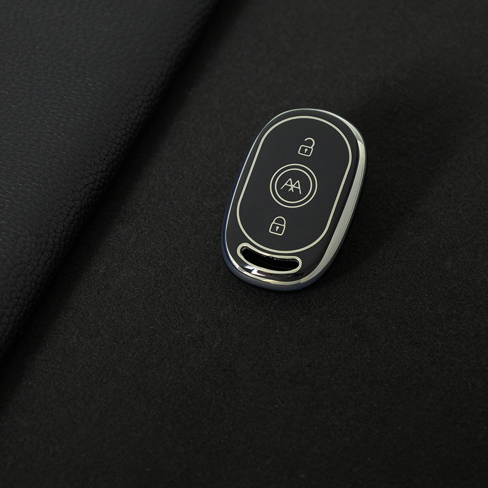 AAB1T1 Black-Silver Plating Car Key Cover For Aima Luna Bubble Universal Electric Bicycle Car Key Accessories