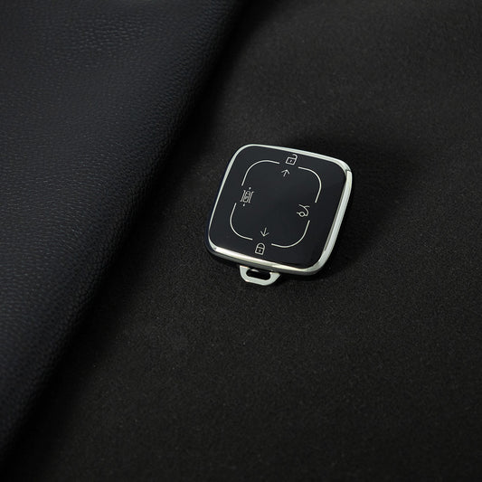 ZEA1T1 Black-Silver Plating Car Key Case Cover Suitable for ZEEKR Car Key Cover 001 007 X 009 Protector Shell Automobile Key Fob case Bag keychain