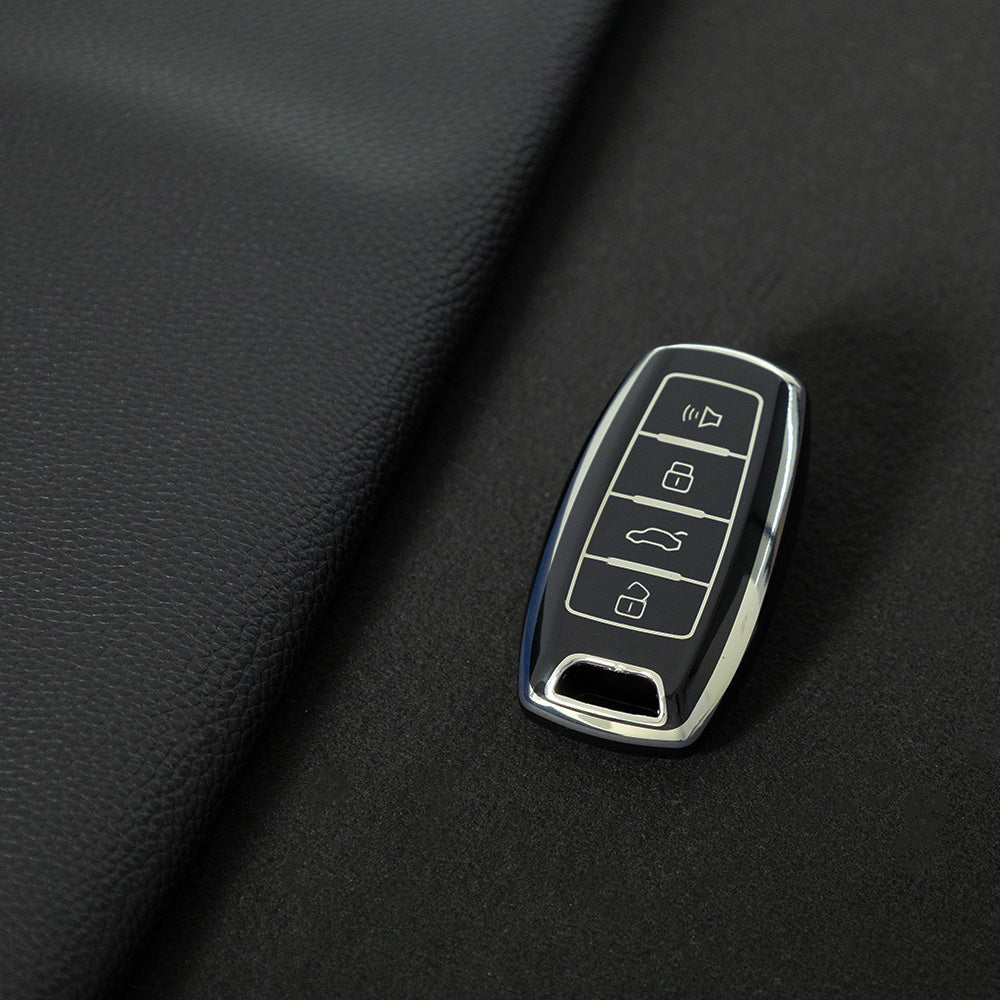 GRA2T1 Black-Silver Plating Car Key Cover For TPU Haval Car Key Case H6 Third Generation Harvard M6 Package H2S Buckle F7x Housing F5 H4 H7/H8/H9