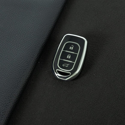 REC1T1 Black-Silver Plating 3button Soft TPU Car Remote Key Cover Case for Renault Kwid Traffic Symbol Dacia Sandero Logan Duster 2016 - 2018