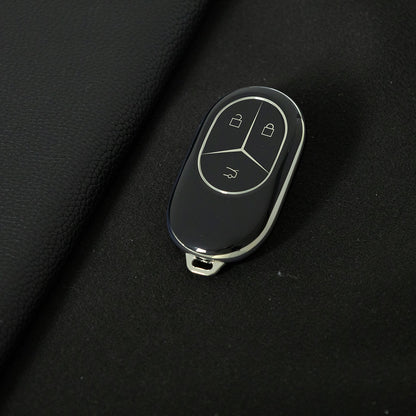 NOC1T1 Black-Silver Plating TPU Car Key Case Cover  for NIO ES8 ES7 ES6 EC7 EC6 ET7 ET5 ET5T EP9 EVE