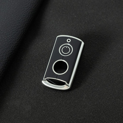 YAA1T1 Black-Silver Plating Car Key Cover Remote Key Shell for Y-AMAHA XMAX X-MAX 400 NVX AEROX QBIX 125 155 250 300 400 2015 2016 2017 2018 2019 2020 Key Case Cover