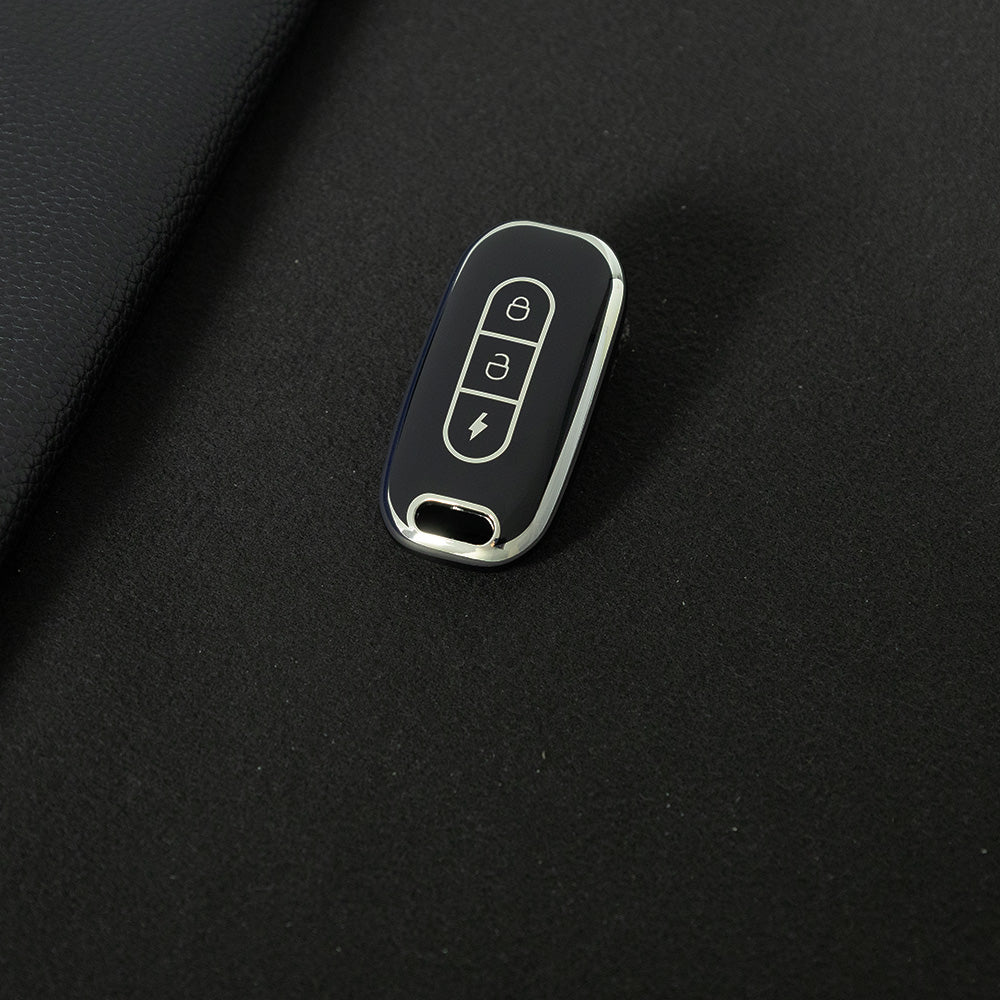 AAA1T1 Black-Silver Plating Car Key Cover For Aima Luna Bubble Universal Electric Bicycle Car Key Accessories