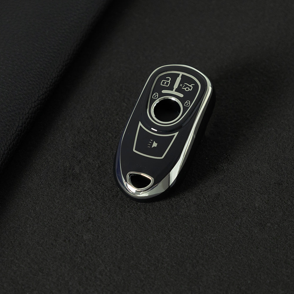 BUA2T1 Black-Silver Plating Buick 22 Bie Ke GL8 High-End Key Case for Enclave LaCrosse ES Land Zun Verano Plus Regal Car Accessories keychain