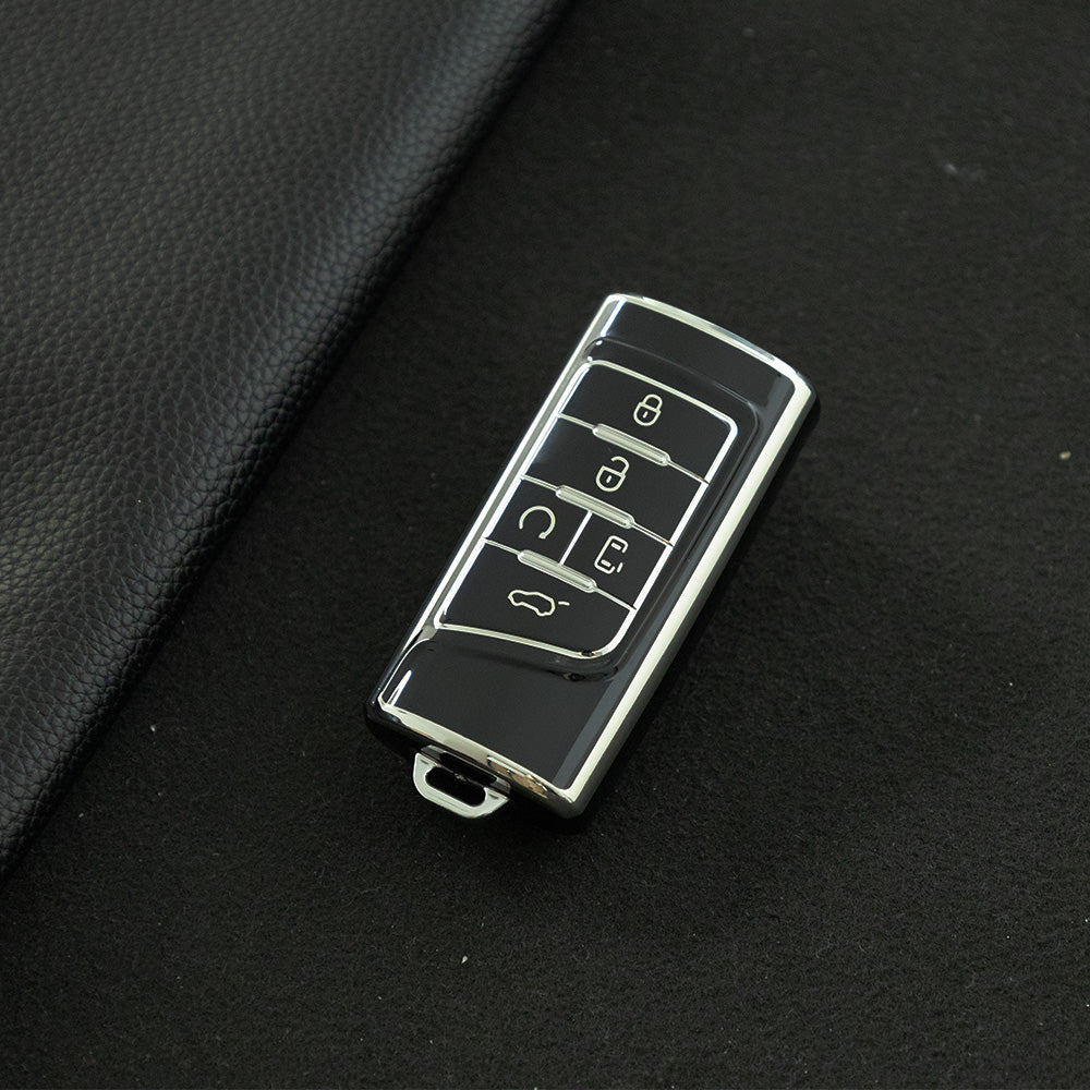 TRA1T1 Black-Silver Plating New Soft TPU Car Remote Key Case Cover Holder for GAC Trumpchi GS4 GM8 GA3 GA6 SGS7 GA4 GS5 GS3 Legend GS8 Auto Accessories