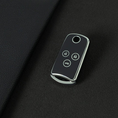 HOE1T1 Black-Silver Plating TPU Car Key Case Cover for Honda Civic Accord Jazz CRV HRV CRZ for Acura TL TSX ZDX RSX