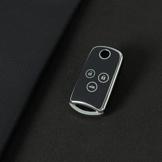 HOE1T1 Black-Silver Plating TPU Car Key Case Cover for Honda Civic Accord Jazz CRV HRV CRZ for Acura TL TSX ZDX RSX
