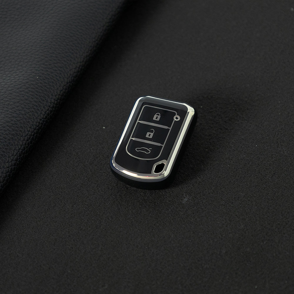 MIG1T1 Black-Silver Plating TPU Car Key  Cover for Mitsubishi Kit Mitsubishi Outlander ASX Lansergo Lansergo Lansergo Pajero Yige