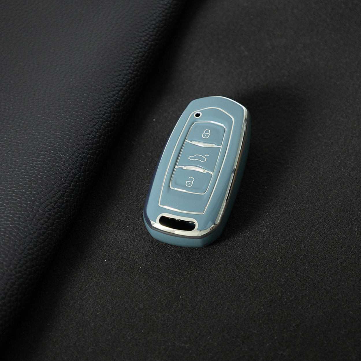 GEA1T1 Granny Grey-Silver Plating Car Key Cover For Geely Auto GL New Emgrand GS Car Key Pack S1 Boyue X3 Yuanjing X6 Borui Binrui Buckle Shell keychain