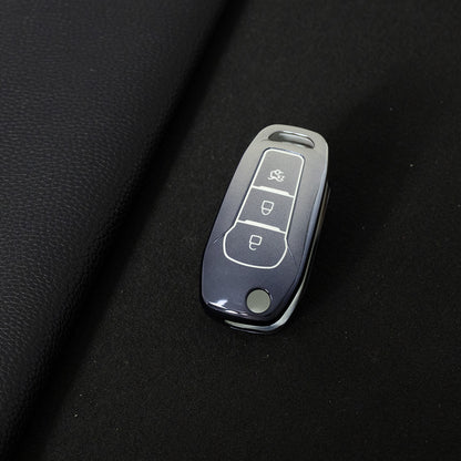 FOA1T1 Gradient Gray Car Key Cover Hot Sale TPU Car Key Case for Ford ESCORT Edge Taurus Ecosport Car Key Shell Cover