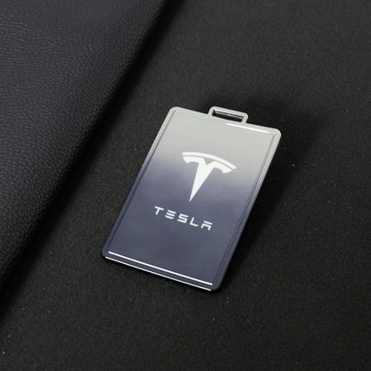 TEB1T1 Gradient Gray-Laser Engraving TPU Tesla Car Key Cover Scratch Resistant Lightweight Protective Case for Model 3/X/Y