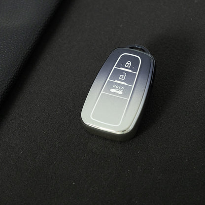 TOB1T1 Gradient Gray Car Key Cover For Toyota Rav4 Corolla CHR Verso Hilux Chaveiro Keyless Bag Car Accessories Key Cover TPU