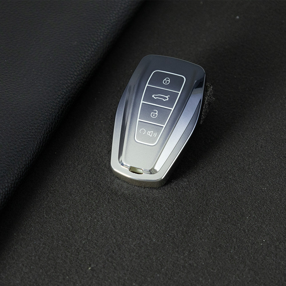 GEB3T1 Gradient Gray Car Key Cover For Geely Auto Tugella EPro Emgrand L S GS GL EV RS Coolray Atlas Pro Proton X7 Geometry Fob
