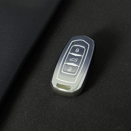 GEA1T1 Gradient Gray Car Key Cover For Geely Auto GL New Emgrand GS Car Key Pack S1 Boyue X3 Yuanjing X6 Borui Binrui Buckle Shell keychain