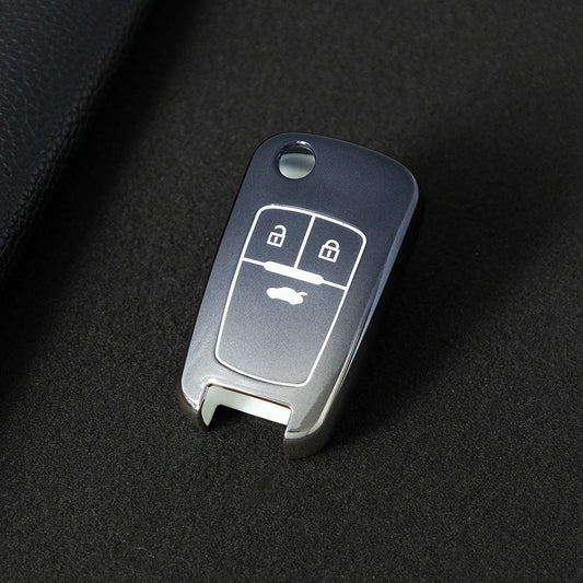 CED1T1 Gradient Gray 3 Button Soft TPU Car Key Case For Buick/Opel For Chevrolet Cruze Epica Lova Camaro Impala Aveo Malibu Sail Orlando